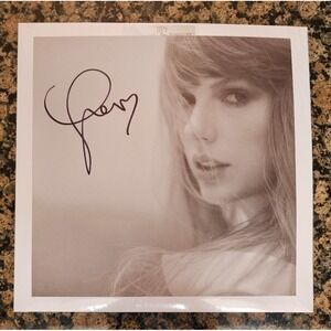 Signed! Taylor Swift Tortured Poets Department White Vinyl Autographed Photo New